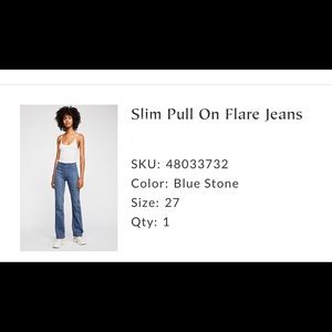 Free People Slim Pull On Flare Jeans